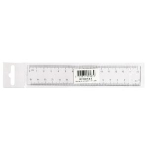 Righello Q-Connect trasparente 15 cm  KF00583