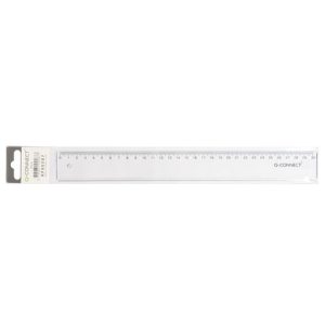 Righello Q-Connect trasparente 30 cm  KF00587