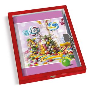 Diario dei segreti con lucchetto Lebez fantasia assortita Love e Candy 80754