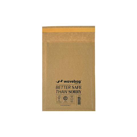 Buste per spedizione imbottite WaveBag CAC70 avana G/4 - 240x330 mm - conf. 100 pz