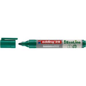 Marcatore per lavagne bianche Edding 28 EcoLine punta tonda - tratto 1,5-3 mm verde - 4-28004