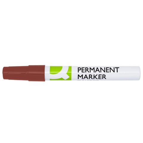 Marcatore permanente Q-Connect con fusto in alluminio e punta conica 4 mm rosso KF11710
