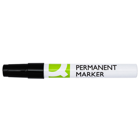 Marcatore permanente Q-Connect con fusto in alluminio e punta conica 4 mm nero KF11708