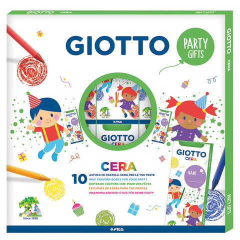 Pastelli a cera Giotto Party Set conf. 10 pezzi in 4 colori assortiti - F311000
