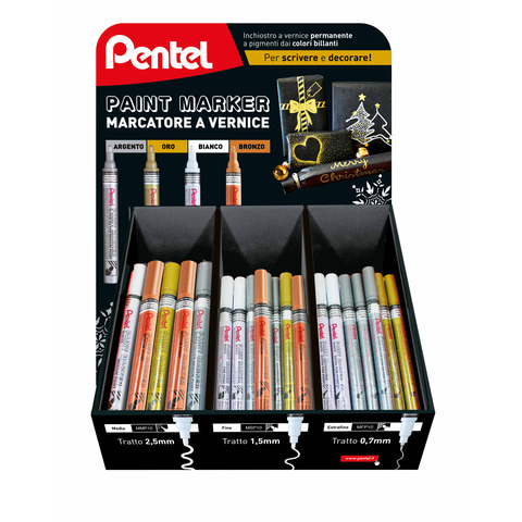 Espositore 78 pennarelli Pentel Paint Marker colori assortiti 0022449