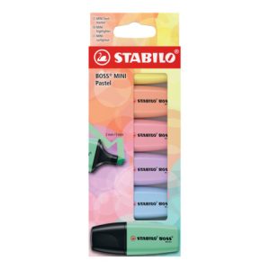 Evidenziatori Stabilo Boss® Mini Pastel - conf. 6 colori assortiti 07/6-2-01