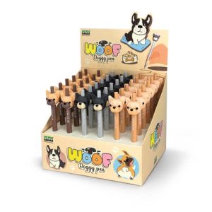 Espositore 36 penne a sfera a scatto Lebez Woof 3 soggetti assortiti 81898
