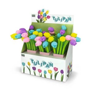 Espositore 36 penne a sfera Lebez Tulipan inchiostro blu 81495