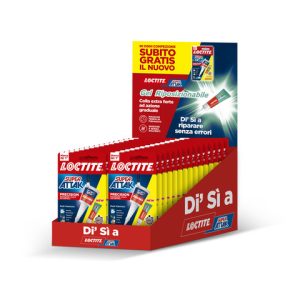 Espositore 24 colle Loctite Super Attack Precision e riposizionabile - tubetti da 5 g + 2 g - 3025464