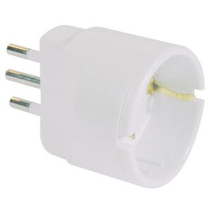 Adattatore di rete spina 2P+T 16A presa schuko MKC bianco 492517923