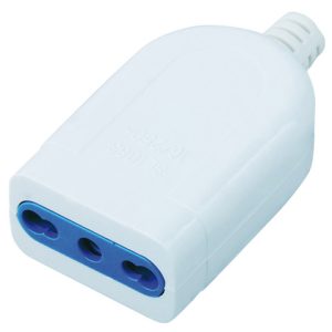 Presa di rete volante bipasso 10/16A MKC bianca 492518390