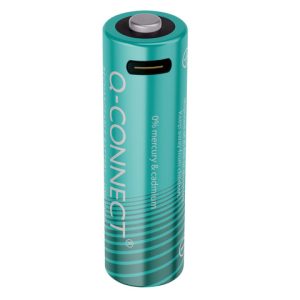 Batterie ricaricabili Q-Connect AA con cavo USB-C - 1400 mAh - 1,5 V conf. 4 pz in blister - KF14129