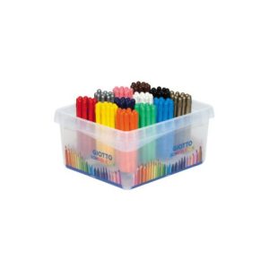 Pastelli a cera Giotto Strong Schoolpack conf. da 144 pezzi in 12 colori assortiti - 524800