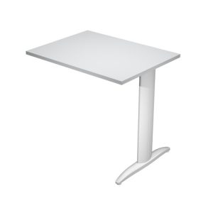 Allungo diretto con fianco metal a T 80x60xH.72 cm grigio Presto gamba grigio alluminio 9006 - ALL-PRM-9-AA