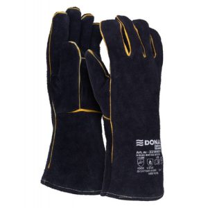 Guanti da lavoro per saldatura MIG in pelle crosta bovina Donau Safety nero conf. 12 pz Tg. 10/XL - 32185631-10