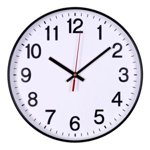 Orologio da parete in plastica Office Products Ø 34 cm nero 13223411-05