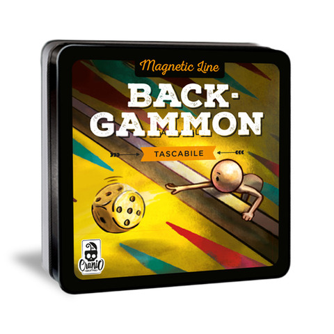 Gioco tascabile Cranio Creations Magnetic Line ? Backgammon età 5+ 2 giocatori - CC353