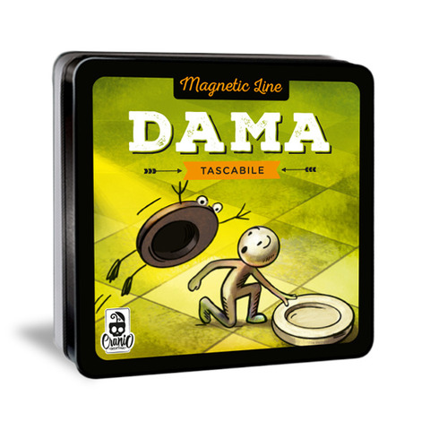 Gioco tascabile Cranio Creations Magnetic Line ? Dama età 6+ 2 giocatori CC354