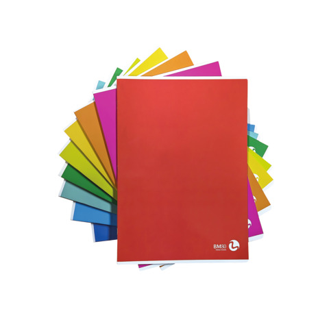 Maxi quaderni Be More Color Basic A4 80 g/m² rigatura Q - 20 ff + risguardo - colori assortiti - conf. 10 pz - 0110606