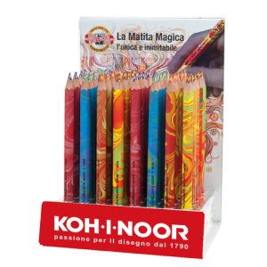 Espositore 40 matitoni Koh-I-Noor Magic esagonali mina multicolore - colori assortiti - H3405ESP