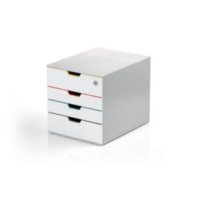 Cassettiera Durable Varicolor® MIX 4 SAFE con serratura - grigio 280x292x356 mm - 7626-27
