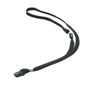 Cordoncino per portabadge DURABLE tessuto nero 10mm x 44cm conf. 10 - 811901