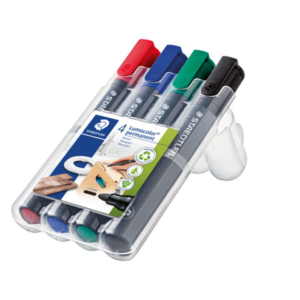 Marcatori permanente punta tonda Staedtler Lumocolor permanent marker 352 assortiti astuccio da 4 pezzi - 352 WP4