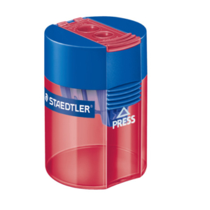 Espositore 10 temperamatite Staedtler in colori assortiti 2 fori + serbatoio - 512 006