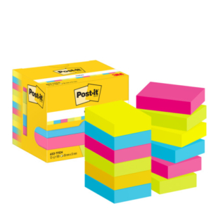 Foglietti riposizionabili Post-it® Notes Energetic 51x38 mm neon assortiti conf. 12 blocchetti da 100 ff - 653-TFEN