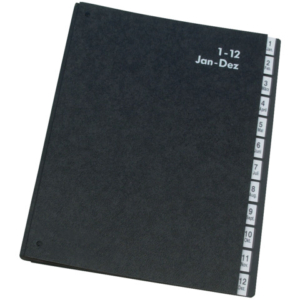 Classificatore numerico Q-Connect 270x340 mm nero 1-12 - KF04562