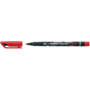 Penna Stabilo OHPen universal Medio (M) 1 mm rosso 843/40