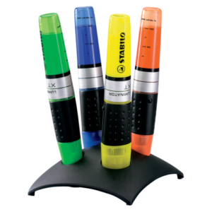 Evidenziatori Stabilo Luminator 2-5 mm assortiti set da scrivania da 4 - 7104-2