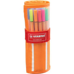 Fineliner Stabilo Point 88 0,4 mm assortiti 25 colori standard + 5 Neon rotolo da 30 - 8830-2