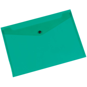 Portadocumenti con bottone Q-Connect A4 ppl verde KF03597