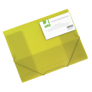 Cartellina a 3 lembi Q-Connect A4 ppl dorso espandibile 0-3 cm giallo - KF15449