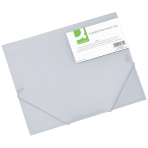 Cartellina a 3 lembi Q-Connect A4 ppl dorso espandibile 0-3 cm trasparente - KF02315