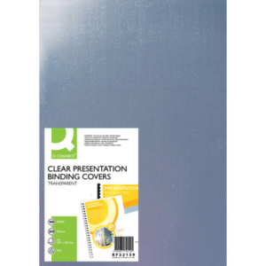 Copertina per rilegatura Q-Connect trasparente 200 µm A3 conf. 100 pezzi - KF32159