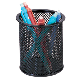 Portapenne in metallo Q-Connect h 10 cm / Ø 9 cm nero KF00864