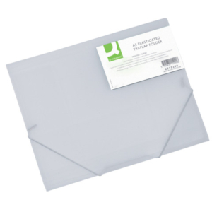 Cartellina a tre lembi Q-Connect A3 ppl dorso espandibile 0-3 cm trasparente - KF15290