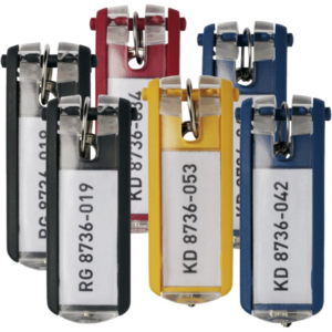 Portachiavi DURABLE KEY CLIP colori assortiti conf. 6 - 195700