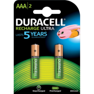 Batterie ricaricabili Duracell prericaricate Mini Stilo AAA 850 mAh - conf. 2 pz - DU76