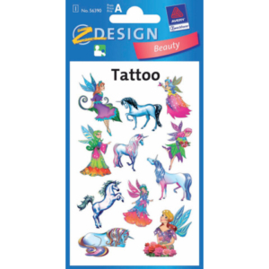 Tatuaggi Avery Kid assortiti - 1 foglio - elfi 56390