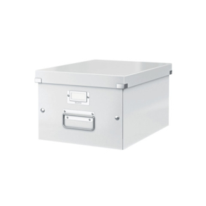 Scatola per archiviazione universale ''M'' Leitz CLICK & STORE bianco metallizzato 28,1x20x37 cm - 60440001
