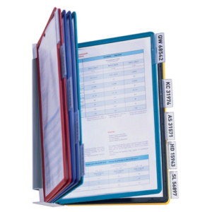 Leggio da parete DURABLE VARIO® WALL 10 pannelli A4 acciaio/polipropilene colori assortiti - 556700