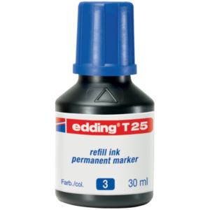 Inchiostro permanente per ricarica edding T 25 blu - 30 ml E-T25 003
