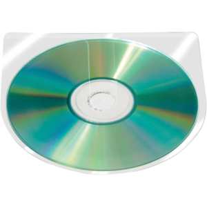 Custodia autoadesiva per CD/DVD Q-Connect 12,6x12,6 cm trasparente Conf. 100 pezzi - KF27031