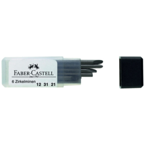 Astuccio 6 mine H per compasso Faber-Castell 2 mm - 123121