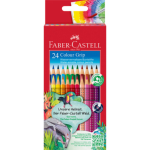 Matite colorate Faber-Castell Colour Grip assortiti astuccio di cartone da 24 - 112424