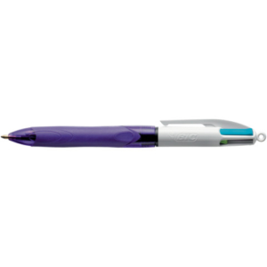 Penna a sfera a scatto BIC 4 Colours Grip Fashion M 1 mm viola 8922901