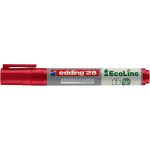 Marcatore per lavagne bianche Edding 28 EcoLine punta tonda - tratto 1,5-3 mm rosso - 4-28002